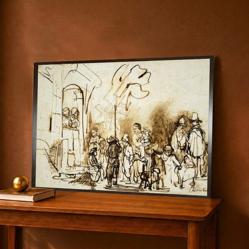 A Dutch Custom To Celebrate The Feast Of Epiphany Canvas Wall Painting - 18 x 12 Inches