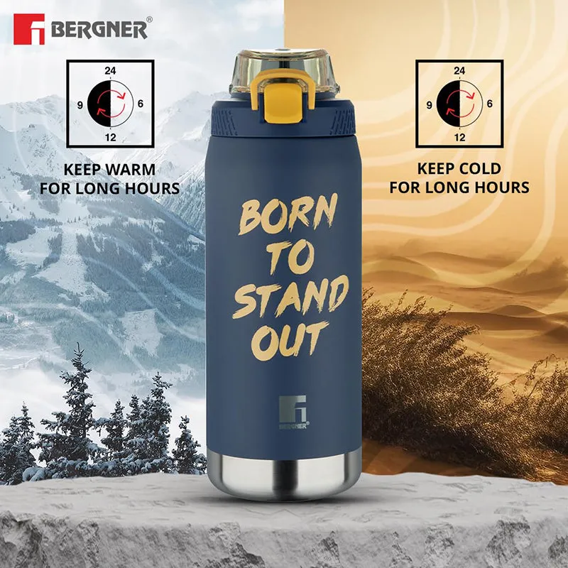 Bergner Voss Double Walled Hot & Cold Flask (Dark Blue) - 1100 mL media 3