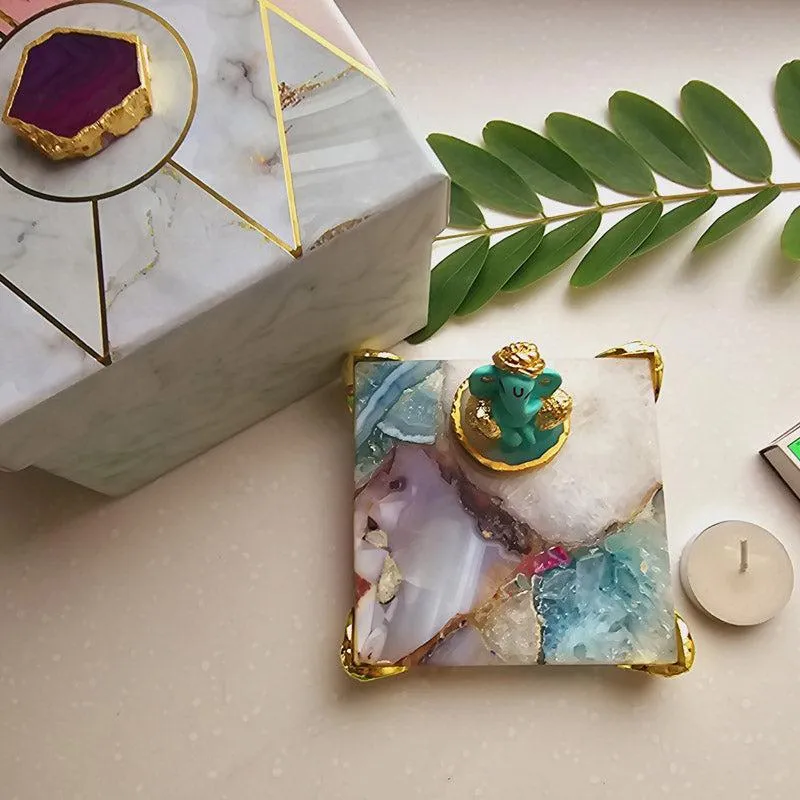 Athviya Green Ganesha Agate Gift Box media 7