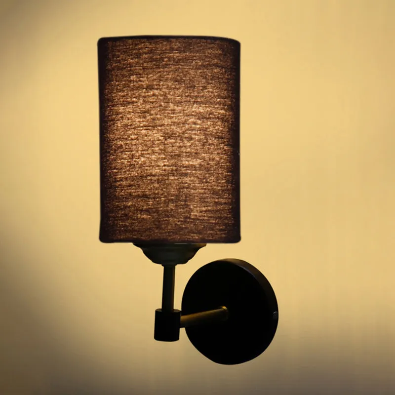 Sienna Sleek Steel & Cotton Wall Lamp - Black media 5