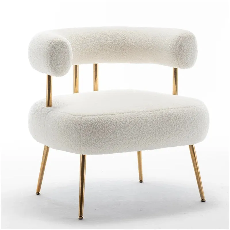 Calyra Neem Wood Accent Chair - White media 2