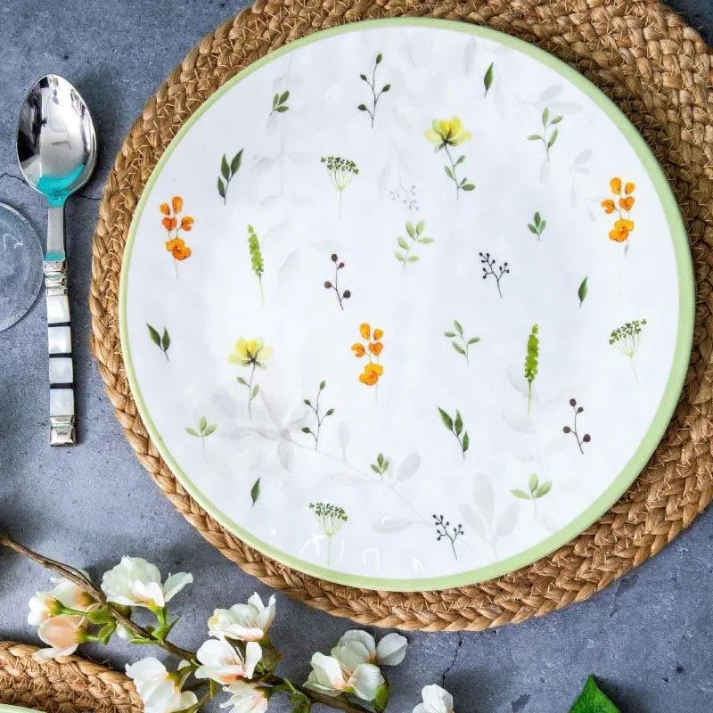 Servewell Floria Melamine Dinner Plate - Set Of Six media 1