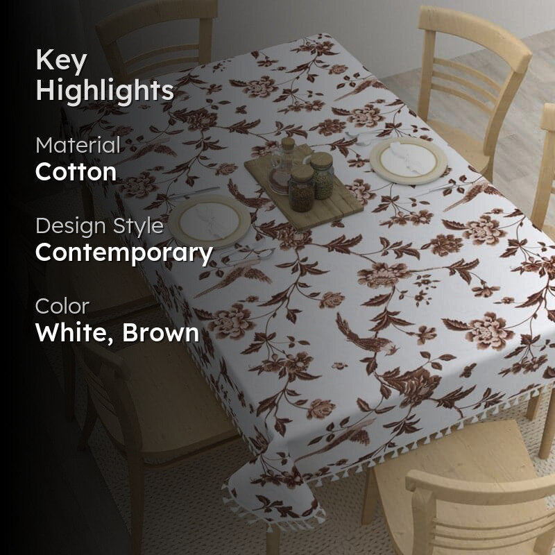 Vipasa Floral Table Cover - Brown media 2