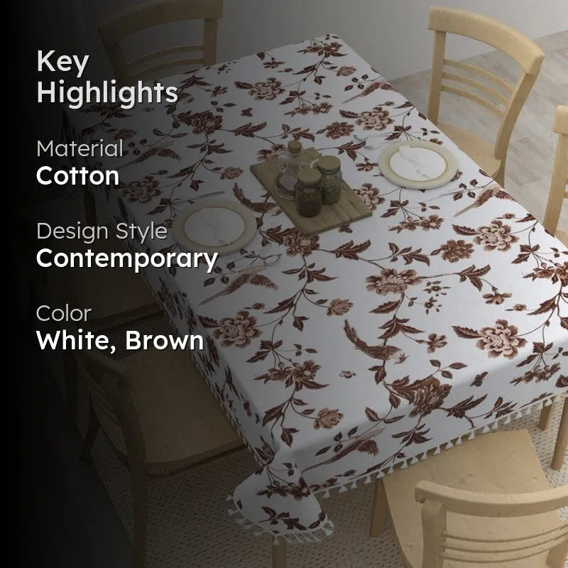 Vipasa Floral Table Cover - Brown media 2