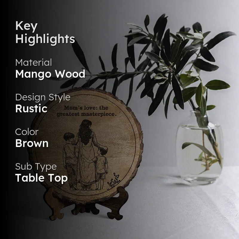 Greatest Masterpiece Wood Showpiece - Round media 2