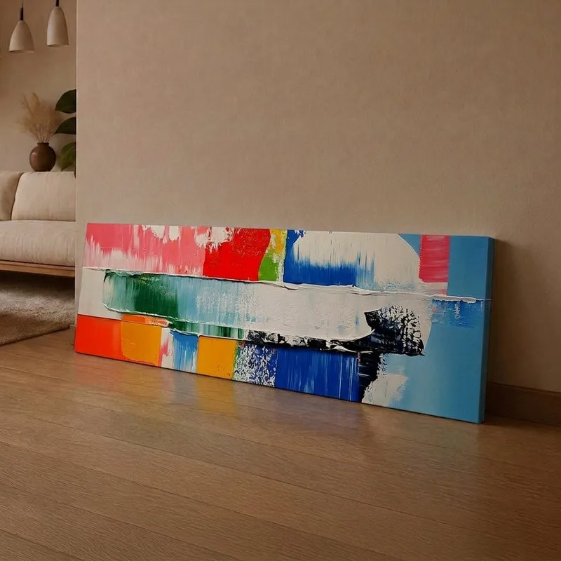 Chromatic Symphony Abstract Canvas Wall Art media 1