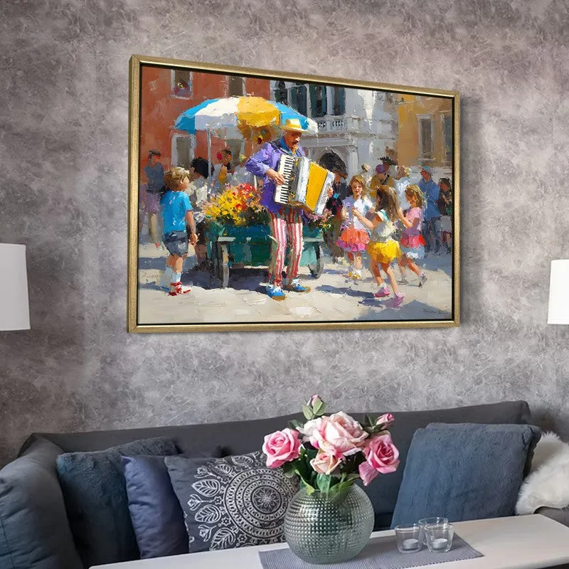 Accordion Joy Canvas Wall Painting With Frame media 6
