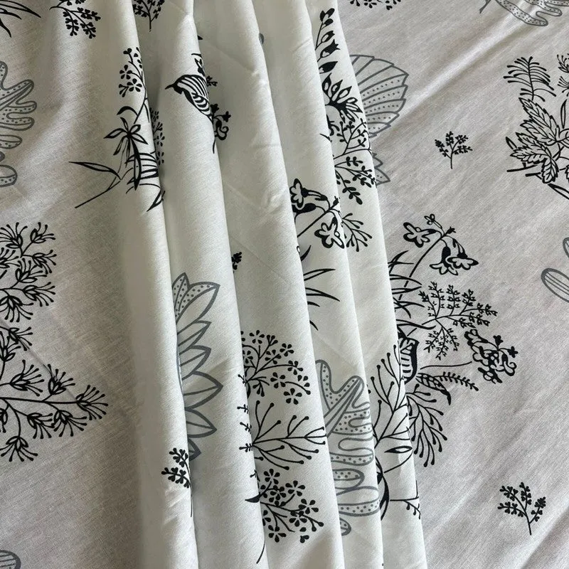 Bloom Veil Cotton Bedsheets (Black) - 400 TC media 5