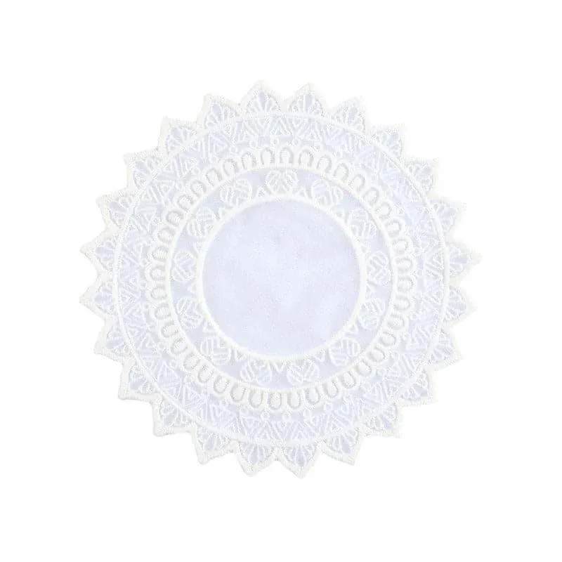 Embroidered Franch Star Doily - Set Of Four media 4