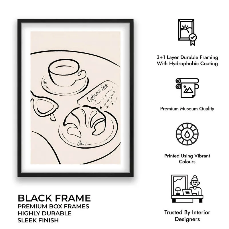 Contour Cuisine Archival Canvas Wall Art - Black media 10