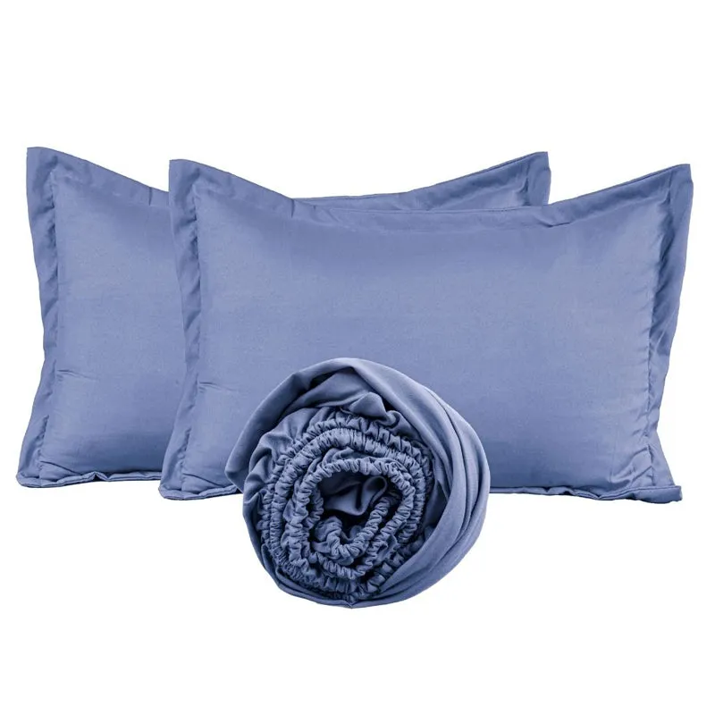 Cloud Drift Fitted Microfiber Bedsheet (Purple) - 140 GSM media 9