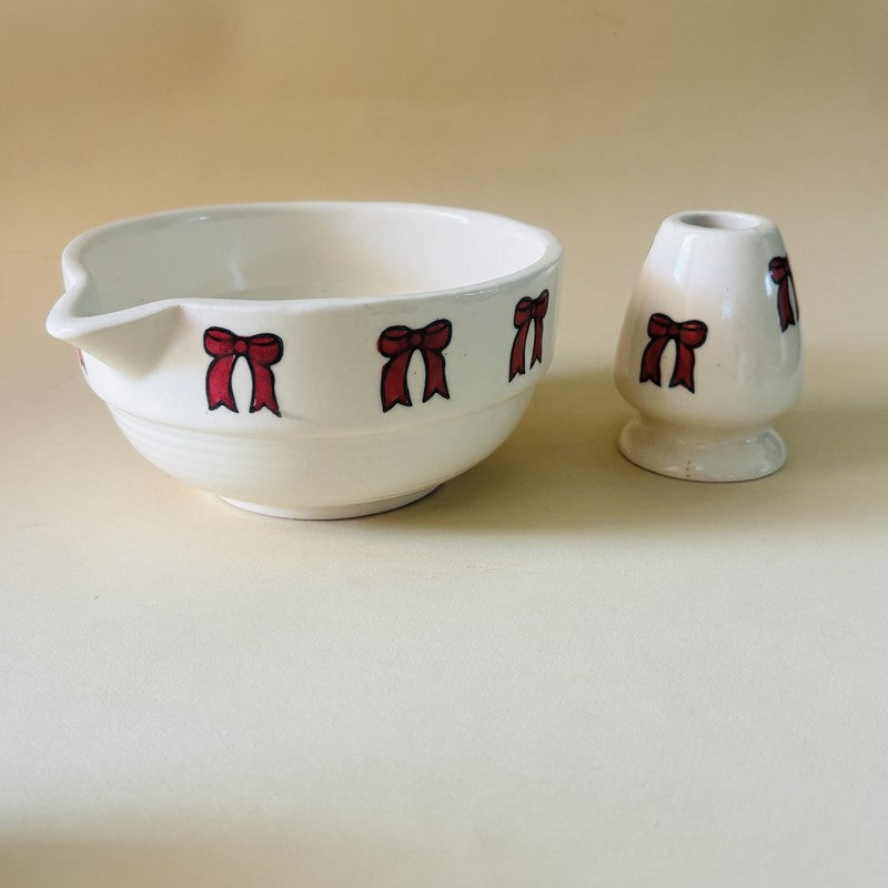 Midori Ceramic Matcha Bowl & Whisk Holder Set - 550 mL media 5