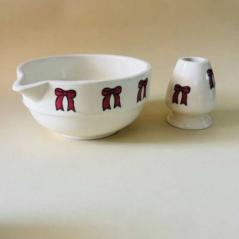 Midori Ceramic Matcha Bowl & Whisk Holder Set - 550 mL media 5