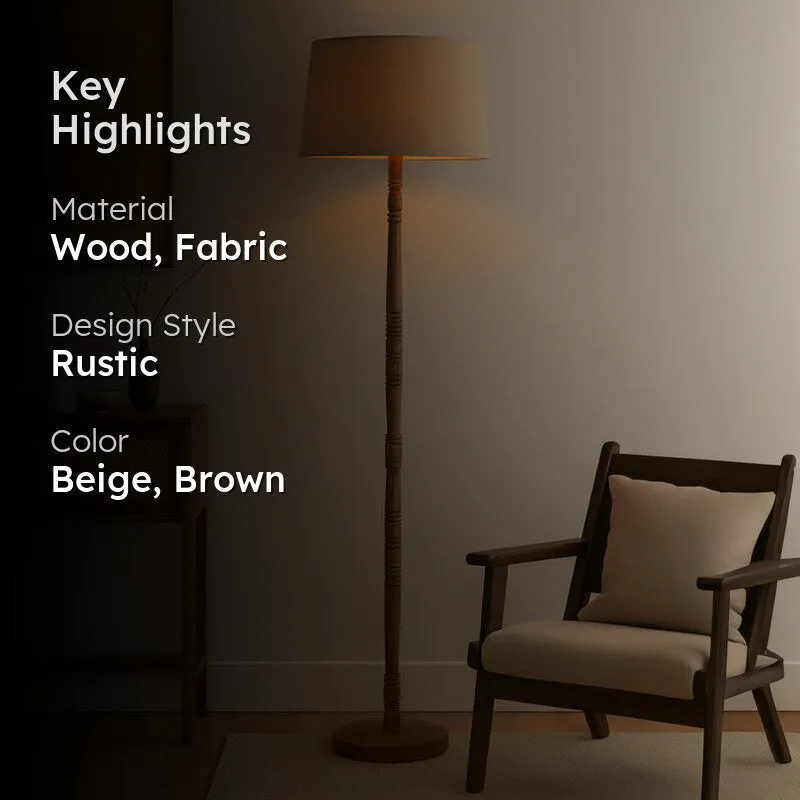 Elfin Neo Wooden Floor Lamp - Beige media 2