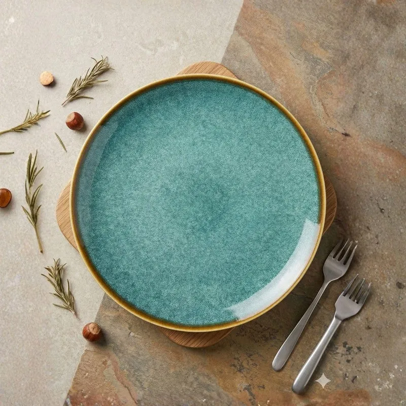 Ceramic Dinner Plates (Aqua Blue) - Set of Two media 5