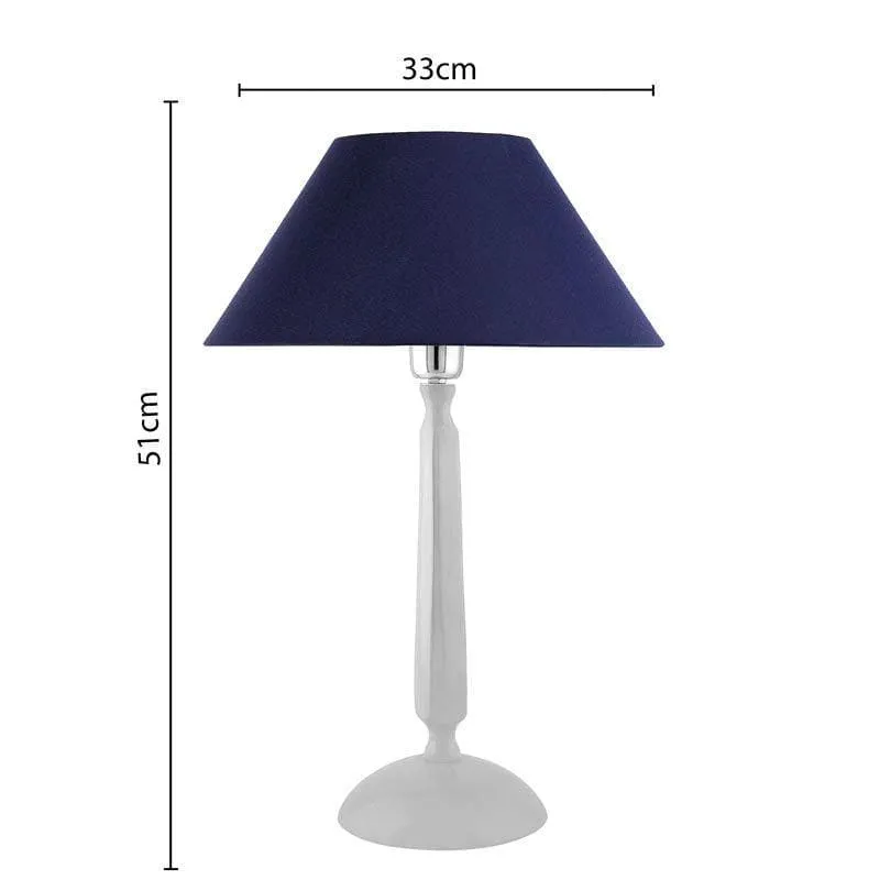 Marvel Luminary White Fabric Table Lamp - White,Blue media 5