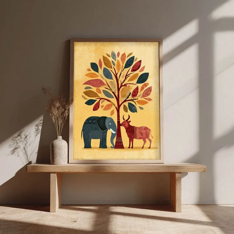 Vanira Canvas Wall Painting With Brown Frame media 5