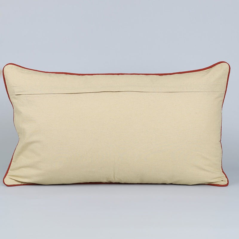 India Circus Botanic Plume Printed Cotton Cushion Cover (Rectangle) - Set Of Two media 5