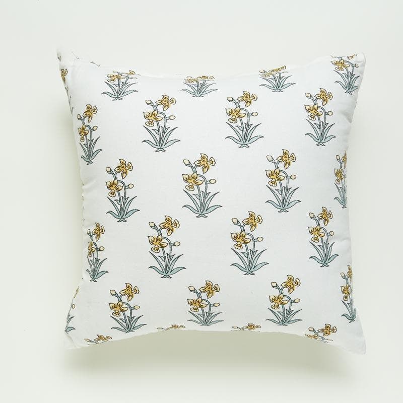 Gulmohar Bagh Cushion Cover (Yellow) - Set Of Five media 3