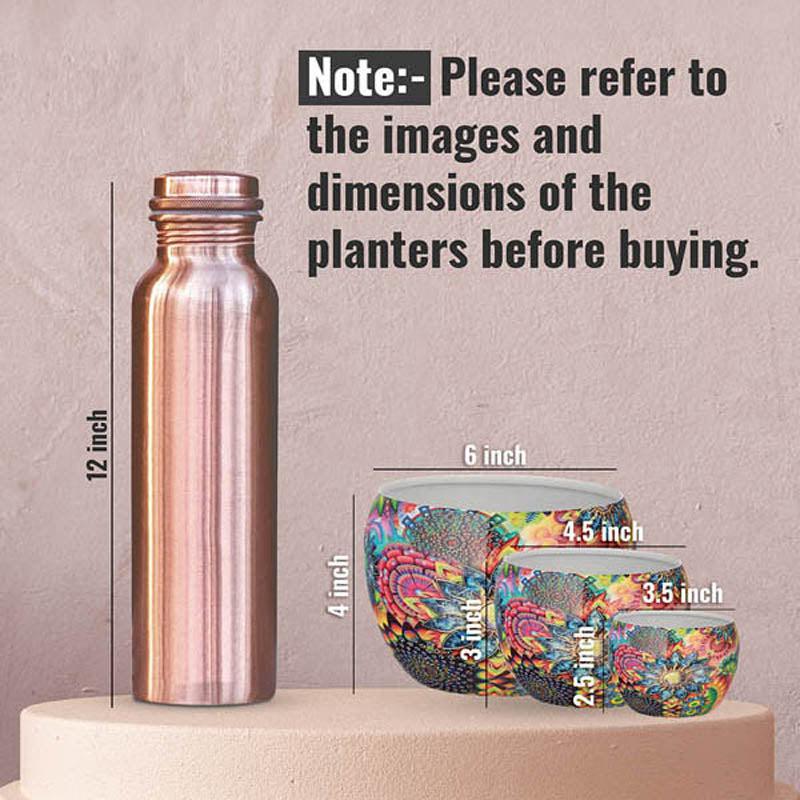 Elitta Ethnic Handcrafted Planter - Set Of Three media 8