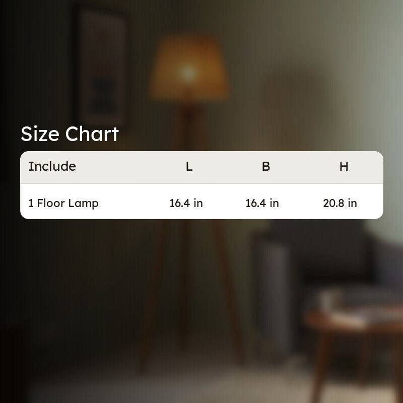 Nordic Tripod Acacia Wood Floor Lamp media 12