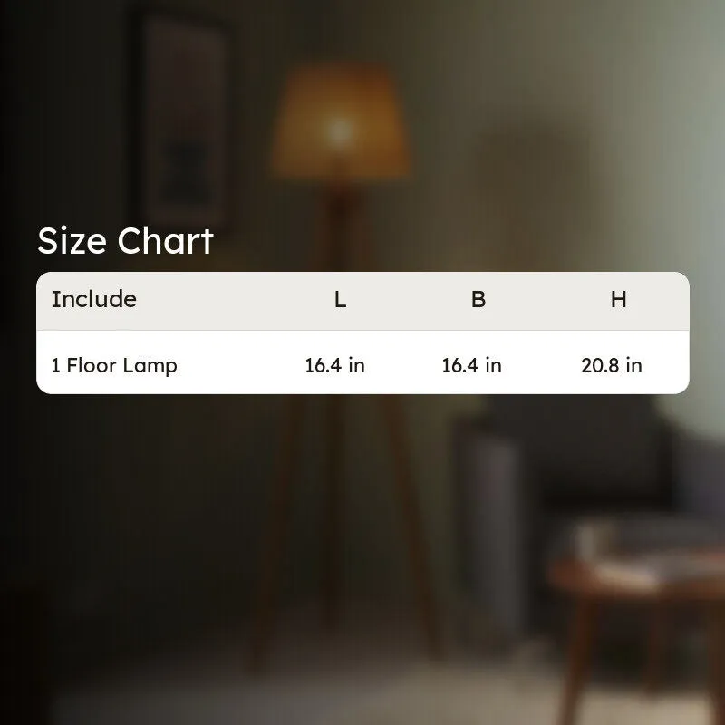 Nordic Tripod Acacia Wood Floor Lamp - 12