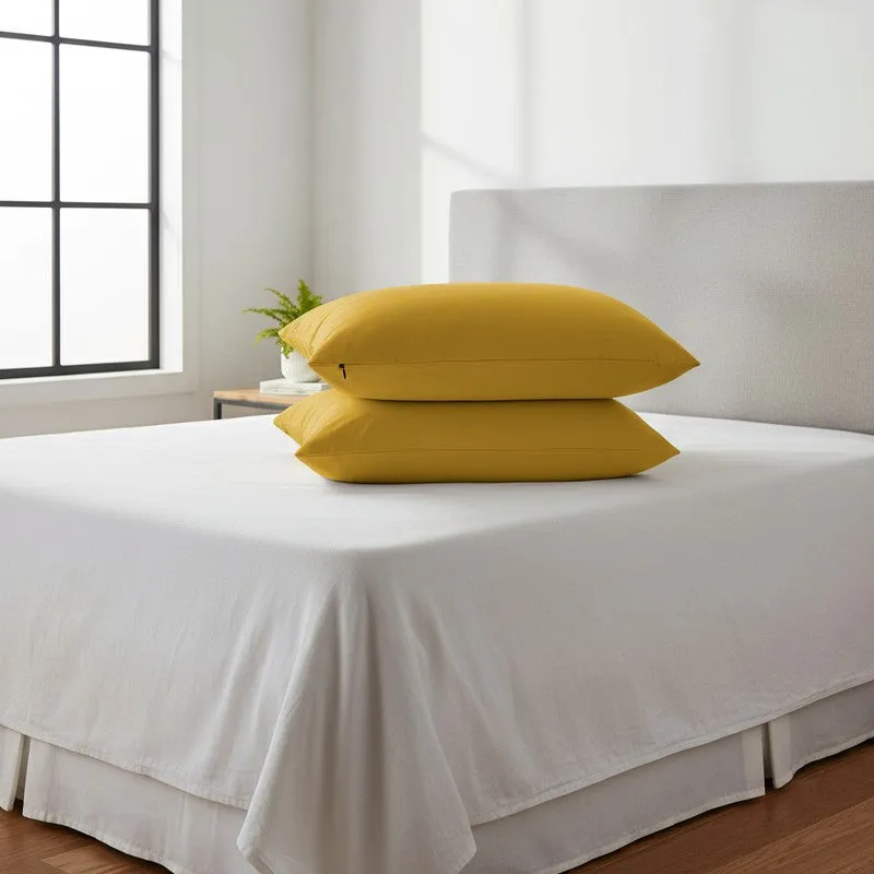 Leslie Sofa Cushion (Mustard Yellow) - Set Of Two media 1