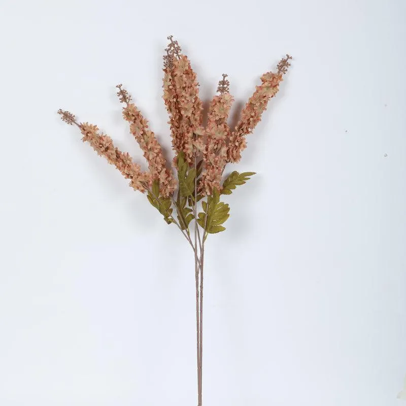 Faux Larkspurs Lily Bloom Bunch (Brown) - Set Of Three media 4
