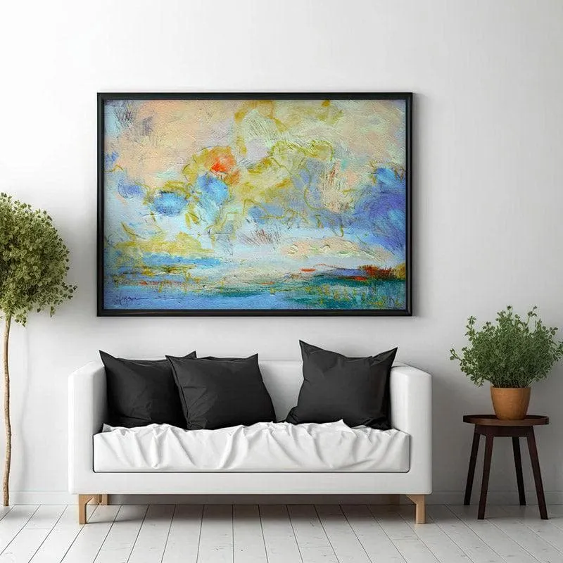 Celebrate golden Wall Painting - Black Frame media 3