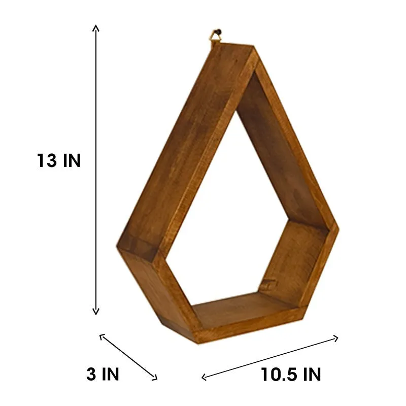 Gildwood III Diamond Shaped Wooden Wall Shelves - Set of 3 media 8