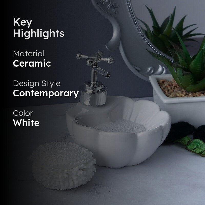Ceramic Blossom Soap Dispenser media 2