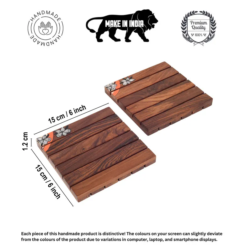 Minerva Wooden Coaster - Set Of Two media 6