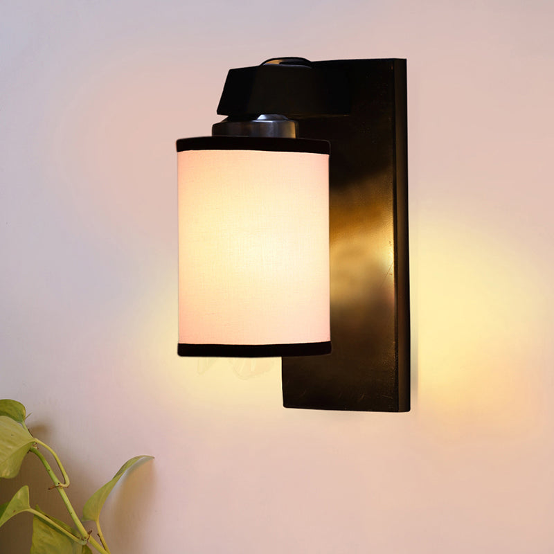 Eyrie Edge Wooden Wall Lamp - White