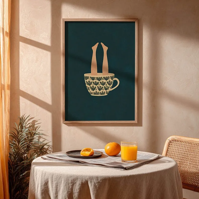 Sip & Drown Archival Canvas Wall Art - Brown media 5