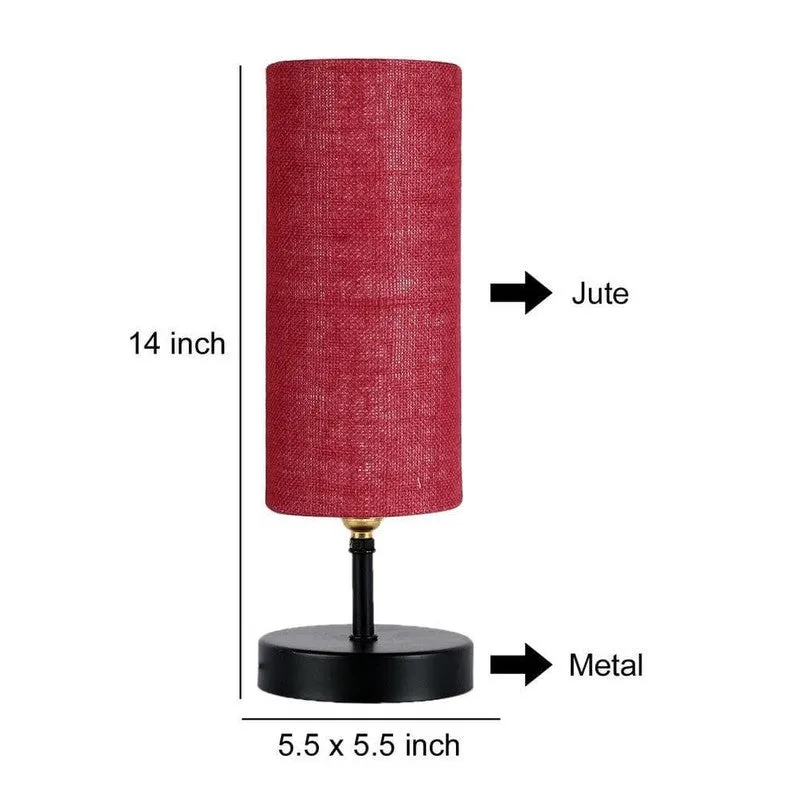 Mini Magic Jute Table Lamp - Red,Black media 7