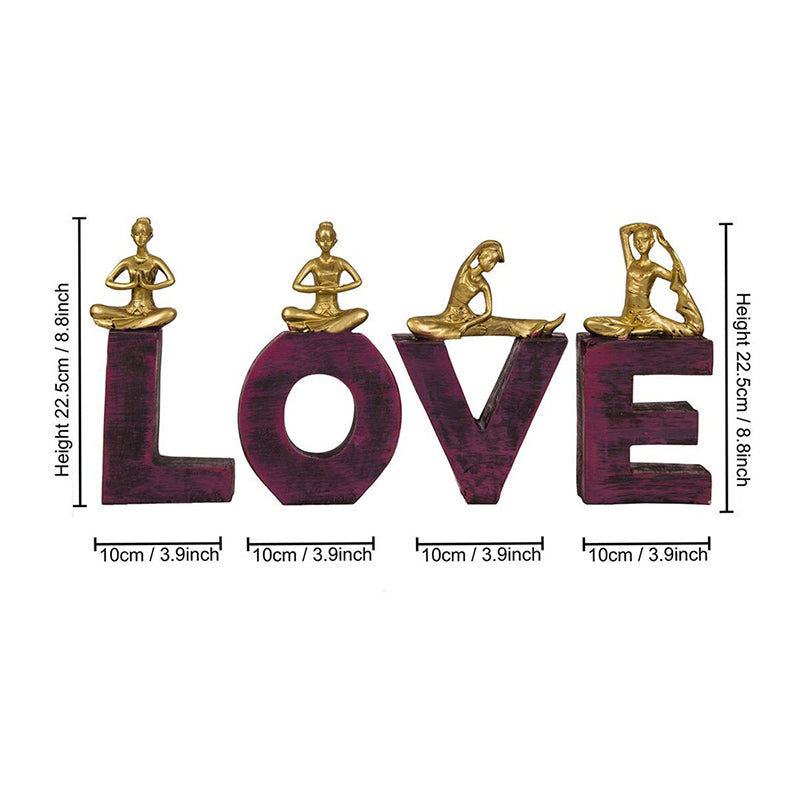 Love & Yoga Resin Showpiece media 5