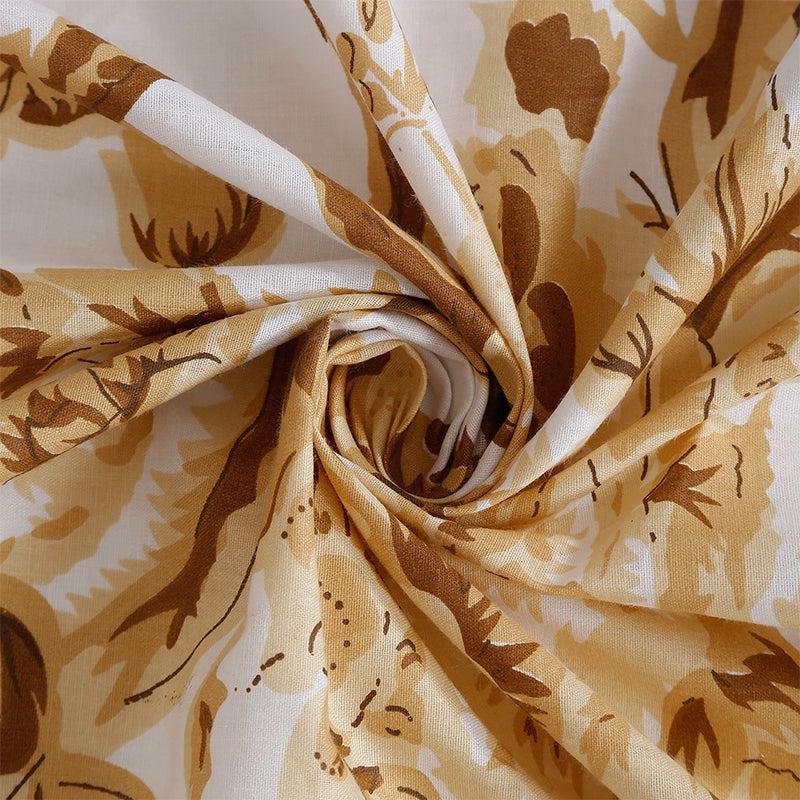 Swayam Misty Floral Cotton Comforter (Yellow) - 150 GSM media 4