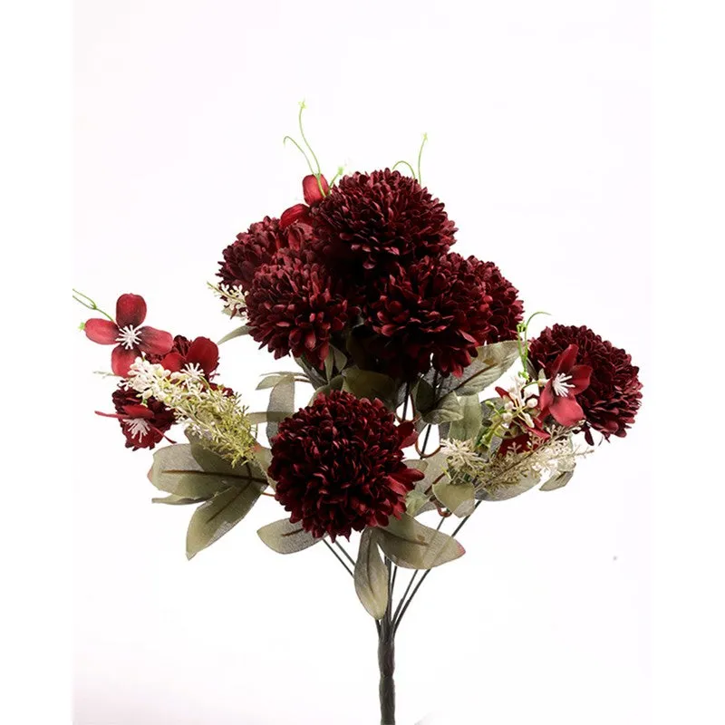 AarviDecor Crimson Bloom Silk Artificial Flowers media 5