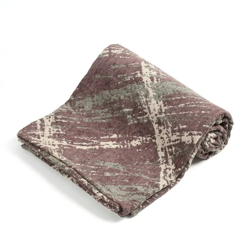 Velura Geometric Cotton Throws - Purple media 4