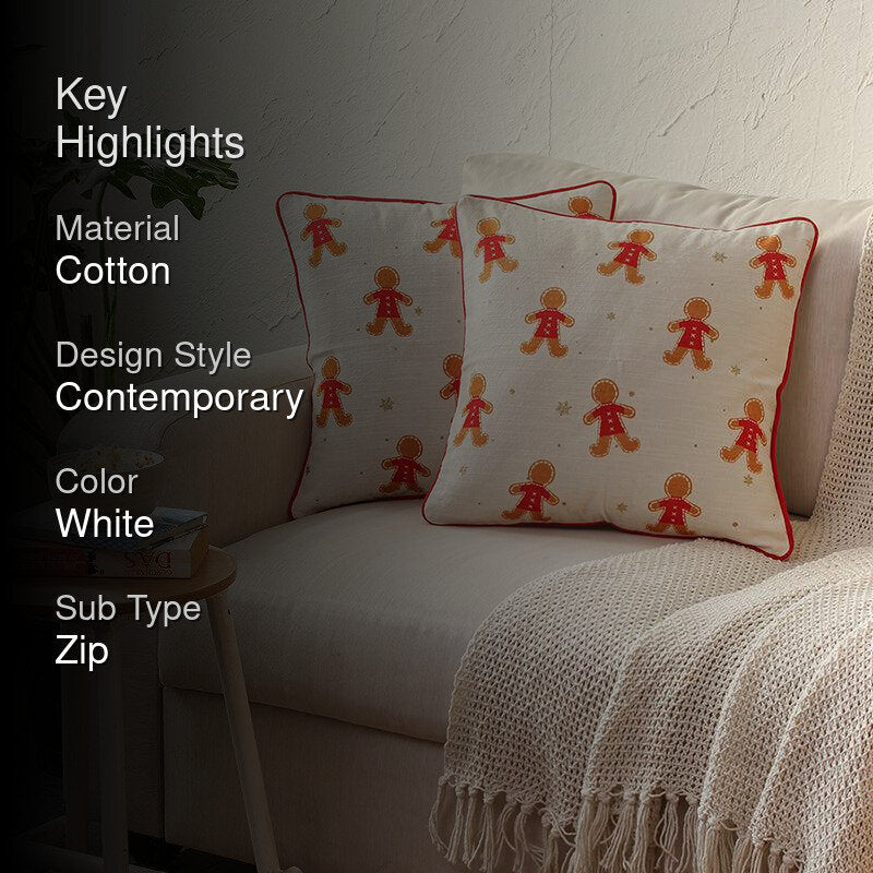 Gingerbread Man Cushion Cover - Set Of Two media 2
