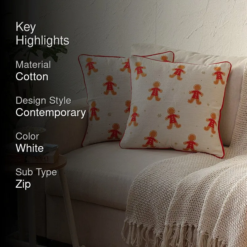 Gingerbread Man Cushion Cover - Set Of Two media 2