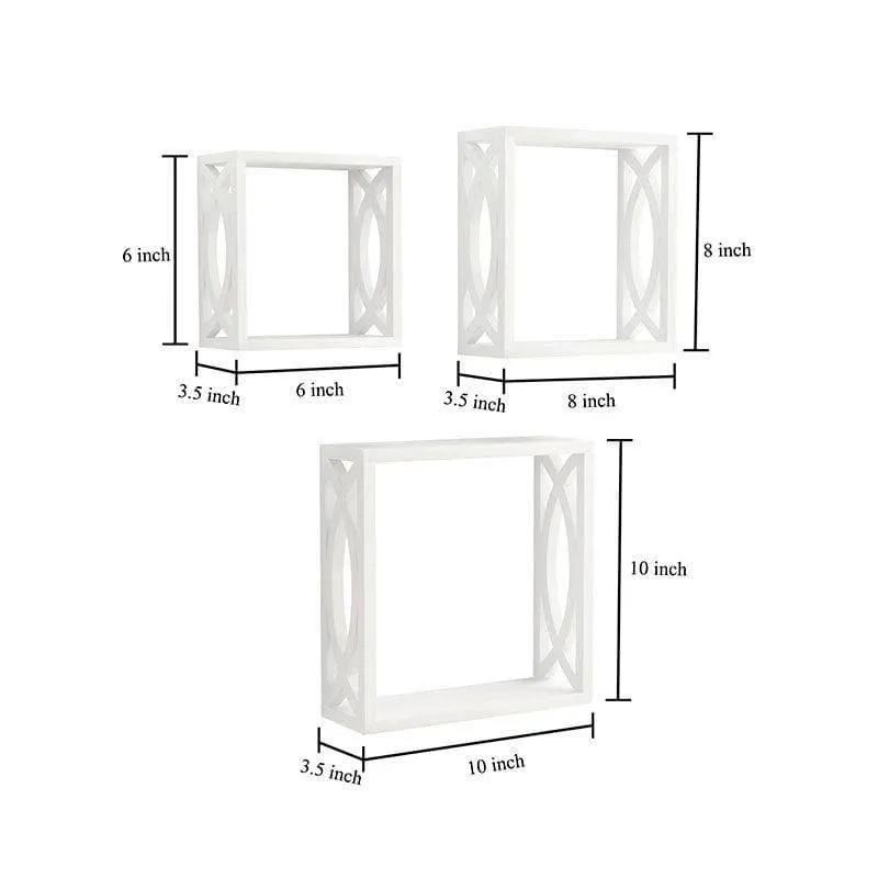 Eclectic Exhibitors Wall Shelf - White - Set Of Three media 4