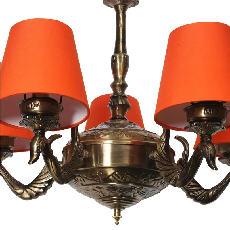 Fienda Conical Golden Antique Ceiling Lamp media 3
