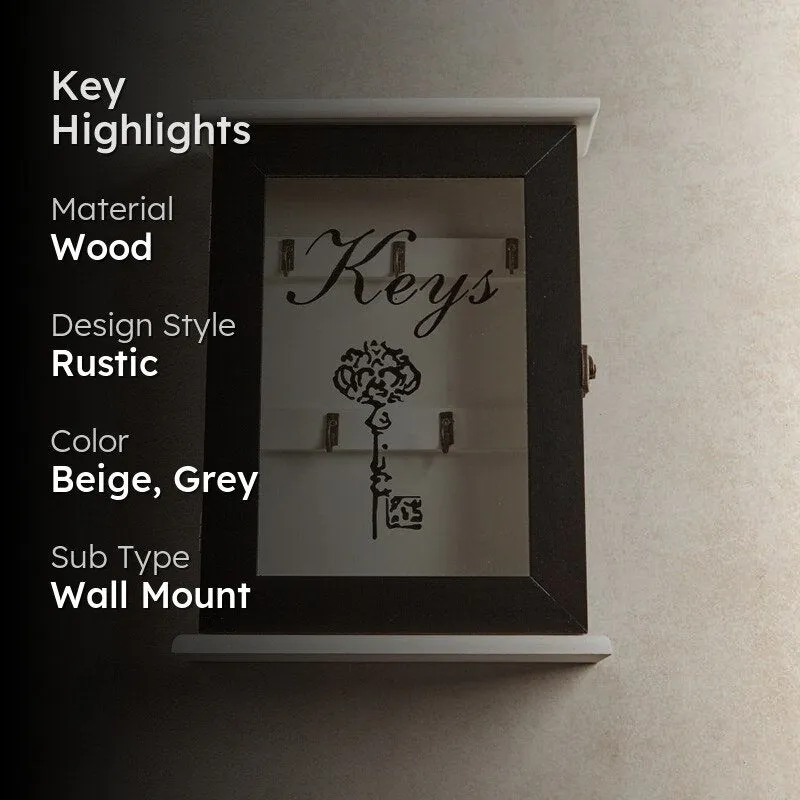 Keys Key Holder Wooden Wall Accent media 2