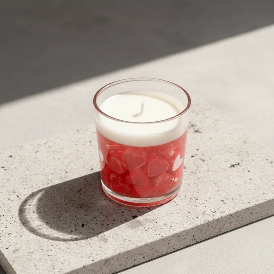 Velvet Glow Decorative Candle - Red media 1