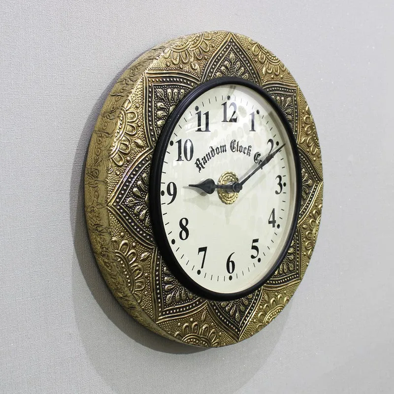 Virex Brass Analog Wall Clock media 7