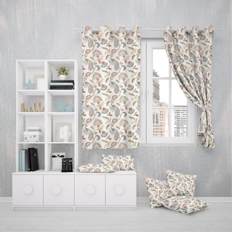 Haruna Single Curtain - Yellow & Turquoise media 4