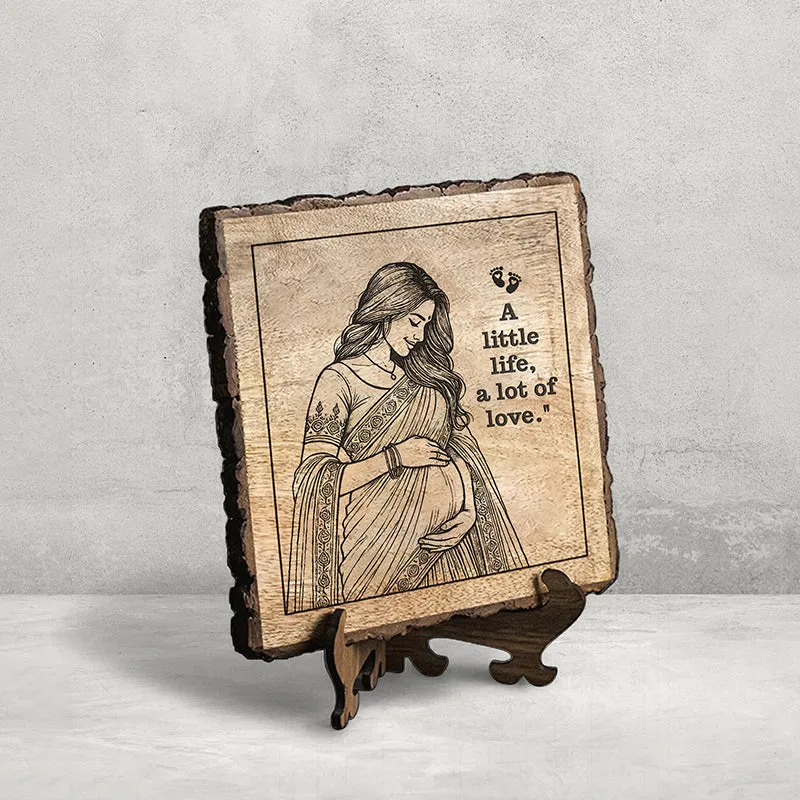 A Little Life, A Lot Of Love Wood Showpiece - Square media 3
