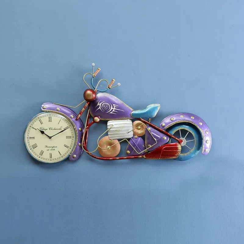 Bike Inspired Decorative Metal Wall Clock media 3