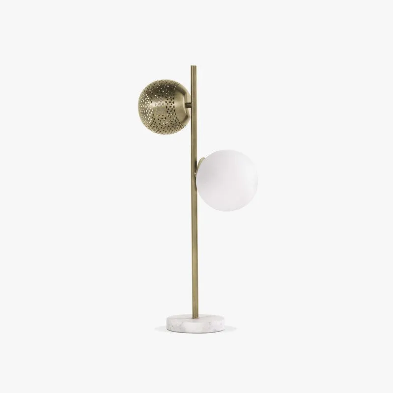 Orange Tree New Soma Gold Mild Steel Table Lamp - Metallic,White media 4